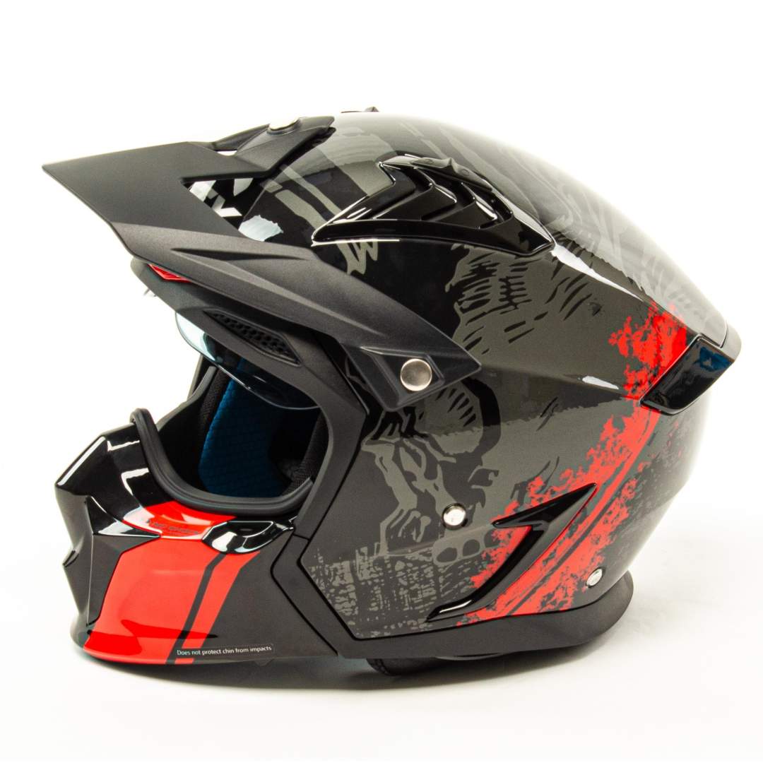 Шлем мото мотард GTX 690 №3 (XL) BLACK/GREY RED