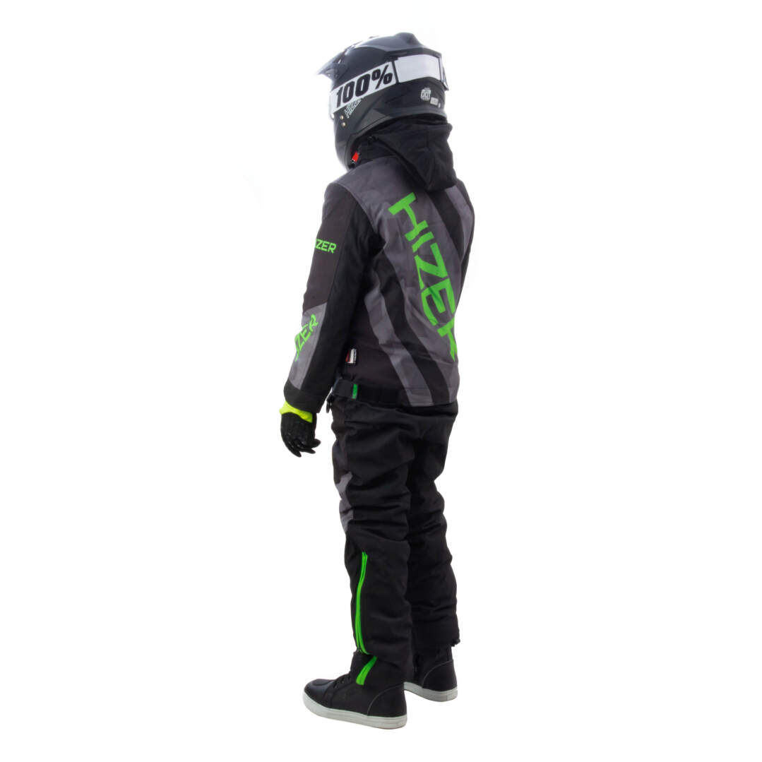 Комбинезон для снегохода (детский) HIZER №5 black-green (текстиль) (14Y)