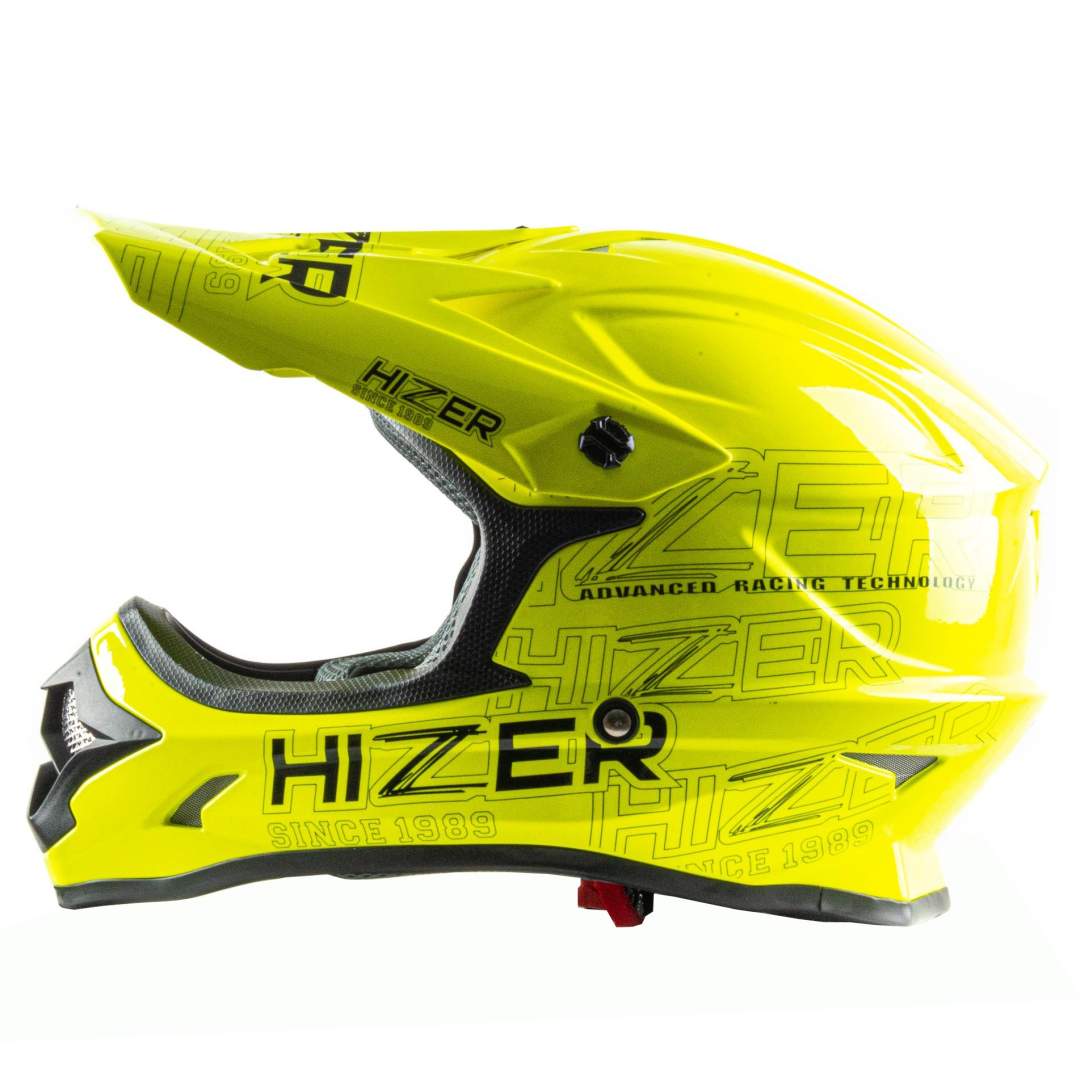 Шлем мото кроссовый HIZER J6805 №1 (XL) lemon/green