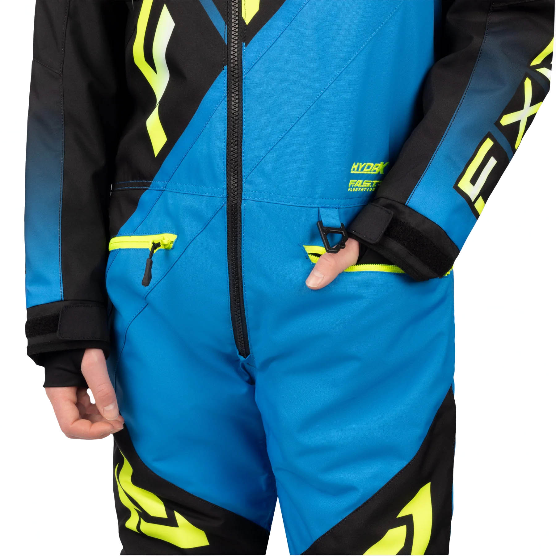 Комбинезон для снегохода (детский) FXR CX №6 blue-black (текстиль) (12Y/152)