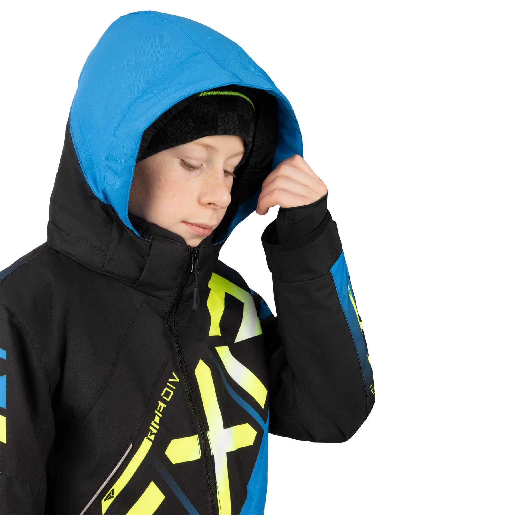 Комбинезон для снегохода (детский) FXR CX №6 blue-black (текстиль) (12Y/152)