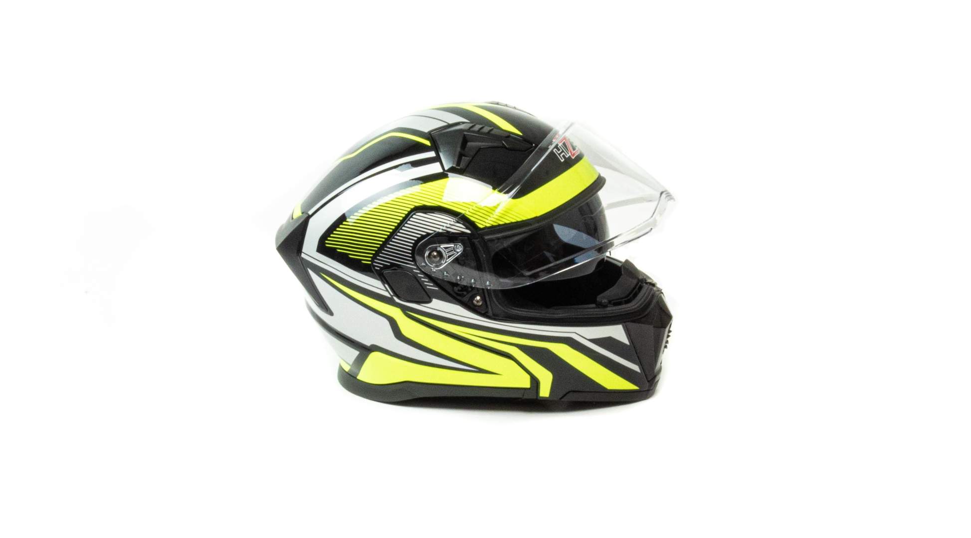 Шлем мото модуляр HIZER J5906 №1 (M) black/neon yellow (2 визора)