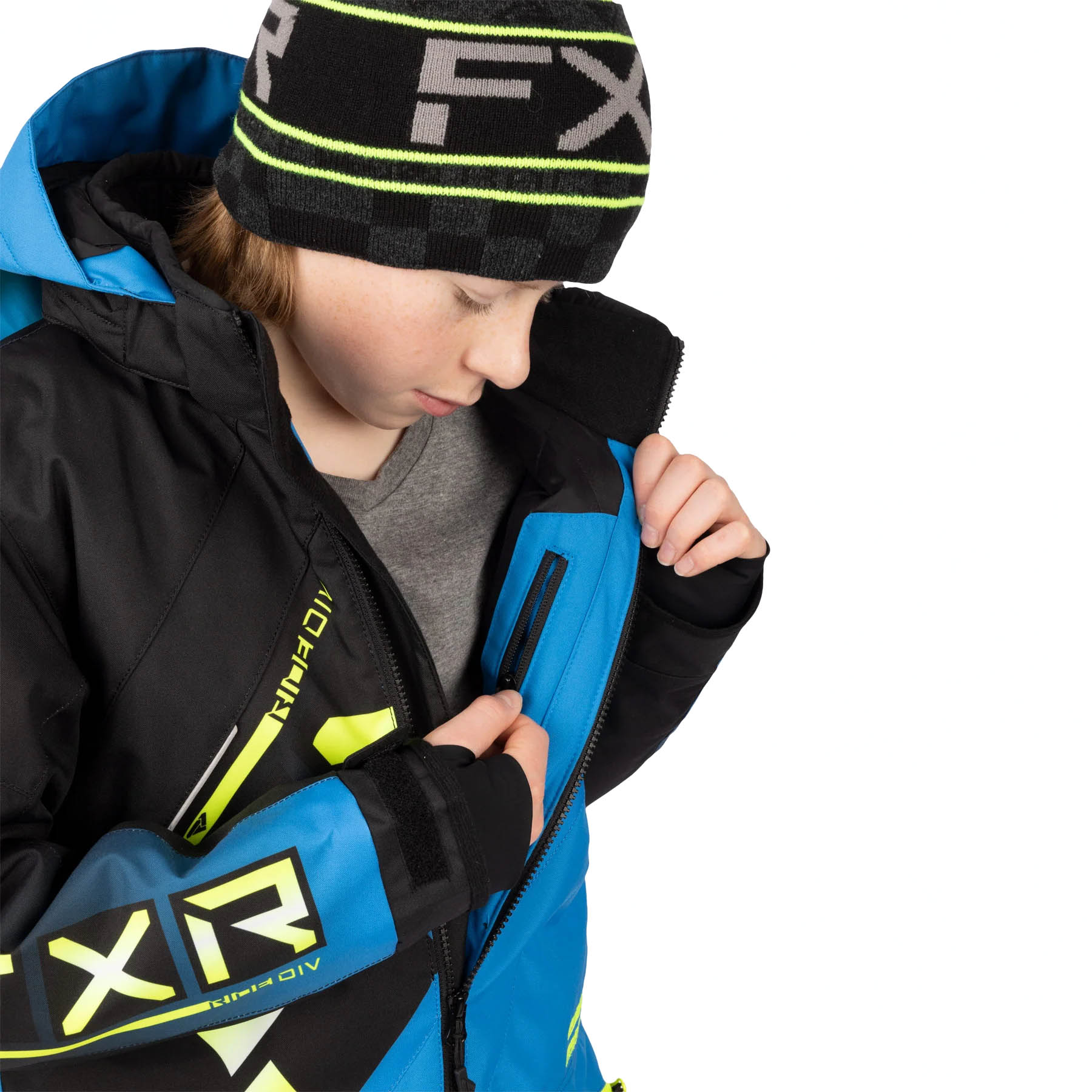 Комбинезон для снегохода (детский) FXR CX №6 blue-black (текстиль) (14Y/158)